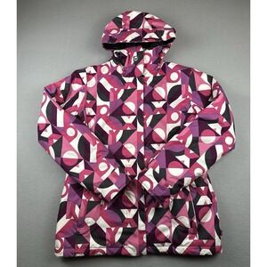 ROXY Snowboarding Ski Jacket Womens Medium/Logo Big Letters Retro Pink Multi
